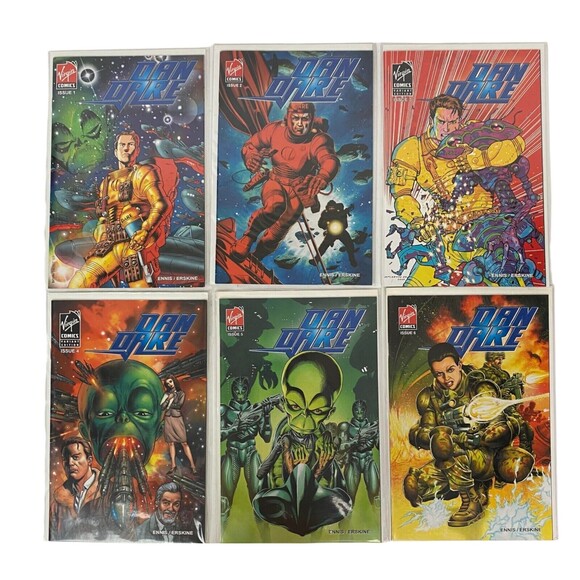 Dan Dare Virgin Comics  Ennis/Erskine Comic Book Collection  Issue #1,2,3,4,5, - Picture 1 of 7